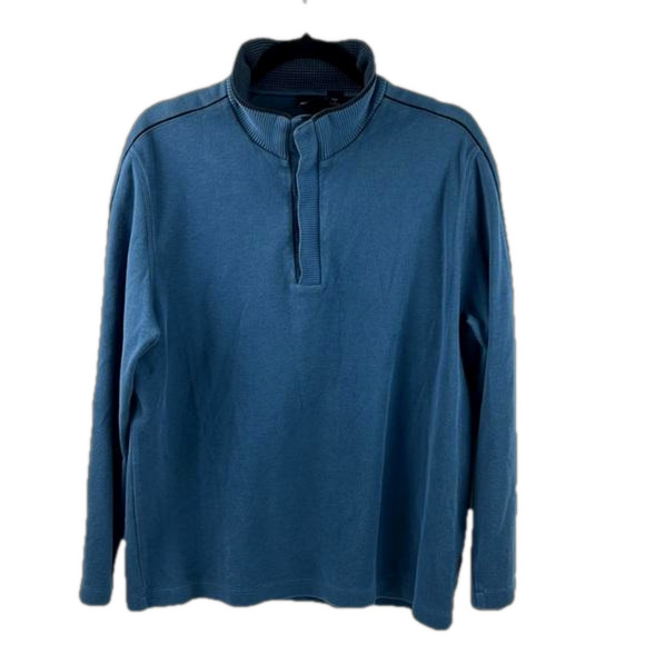 Boss Hugo Boss Men's Long  Sleeve Mock Neck ¼ Zipper Sweater - Picture 1 of 14